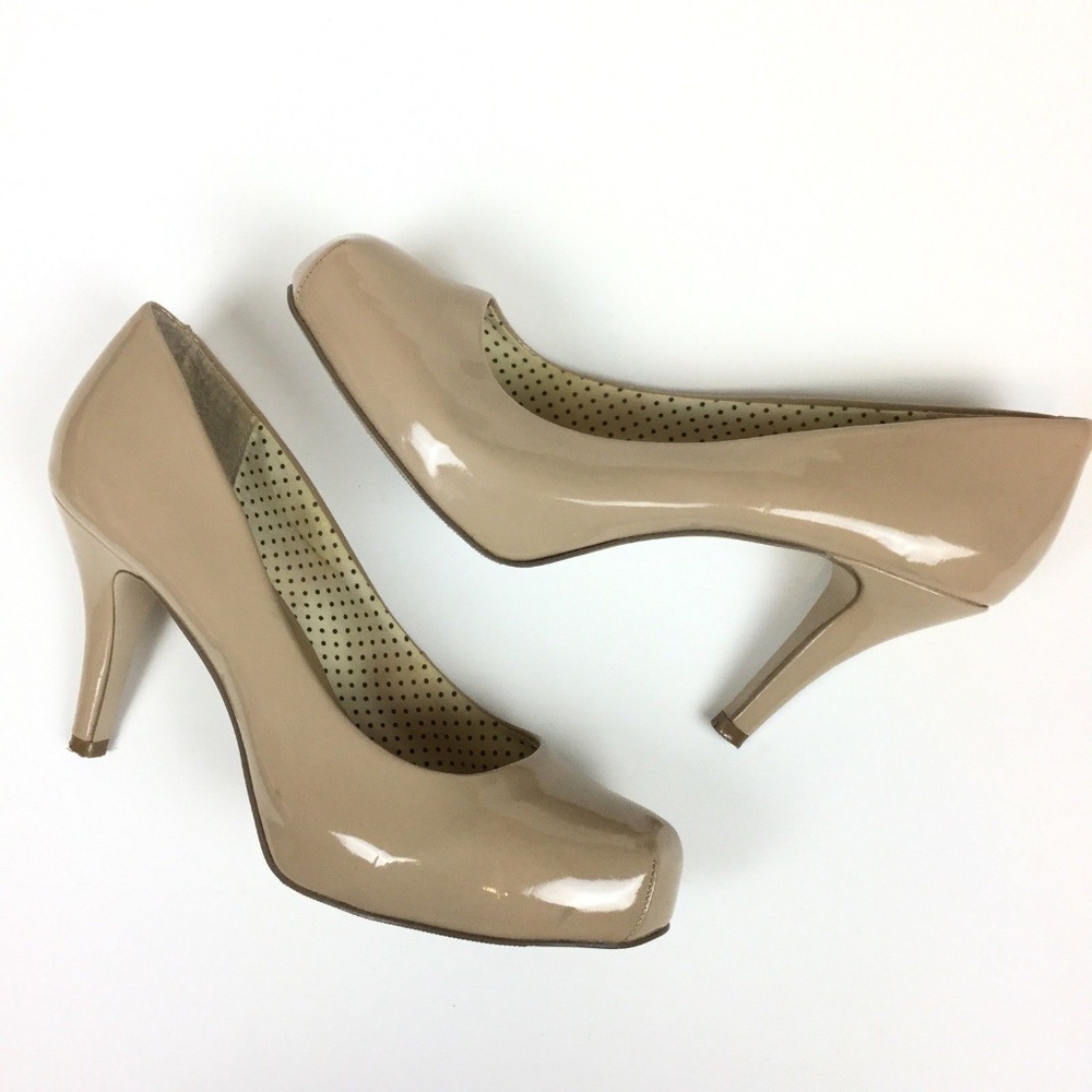 Madden Girl Heel Sz 8 Nude Tan Getta Platform - Picture 1 of 8